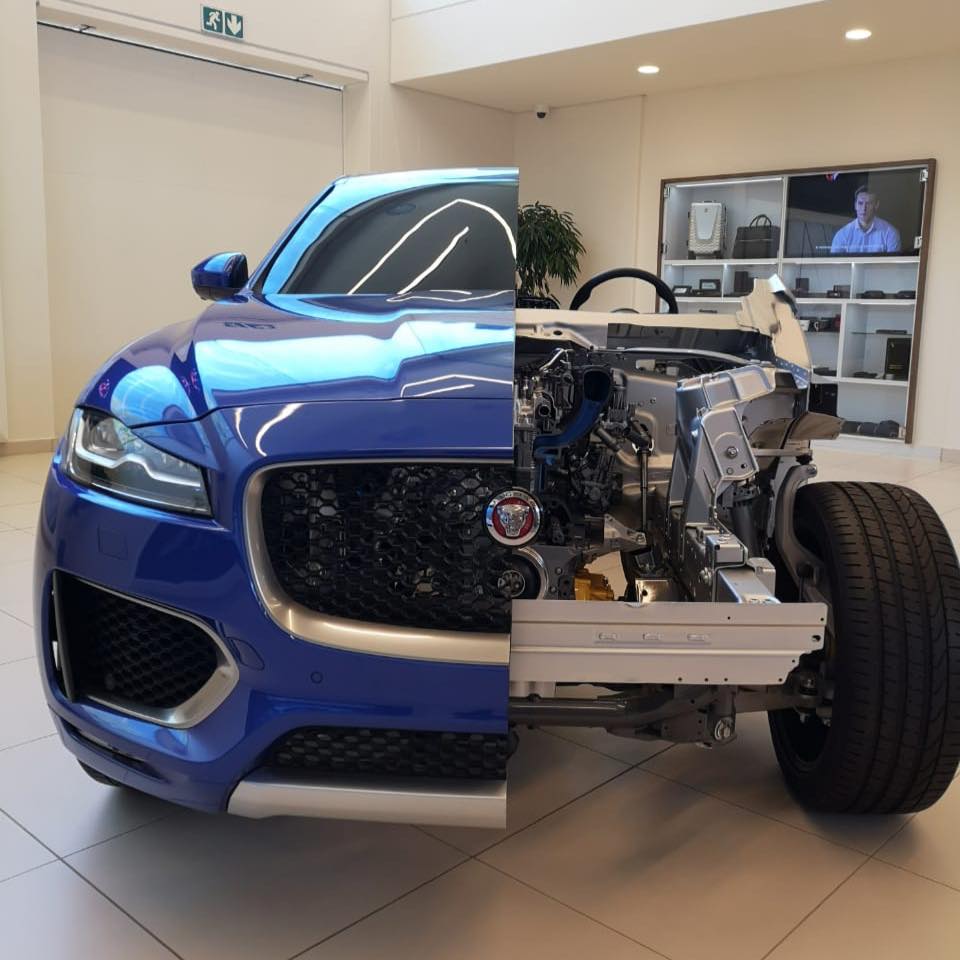 Visiting the  Jaguar Land Rover Experience in Johannesburg.